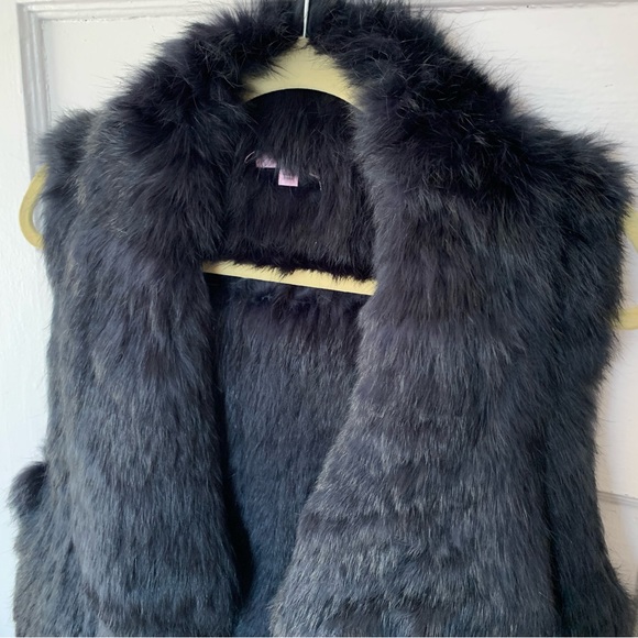 Calypso St. Barth black Fur Vest with pockets - Picture 6 of 6